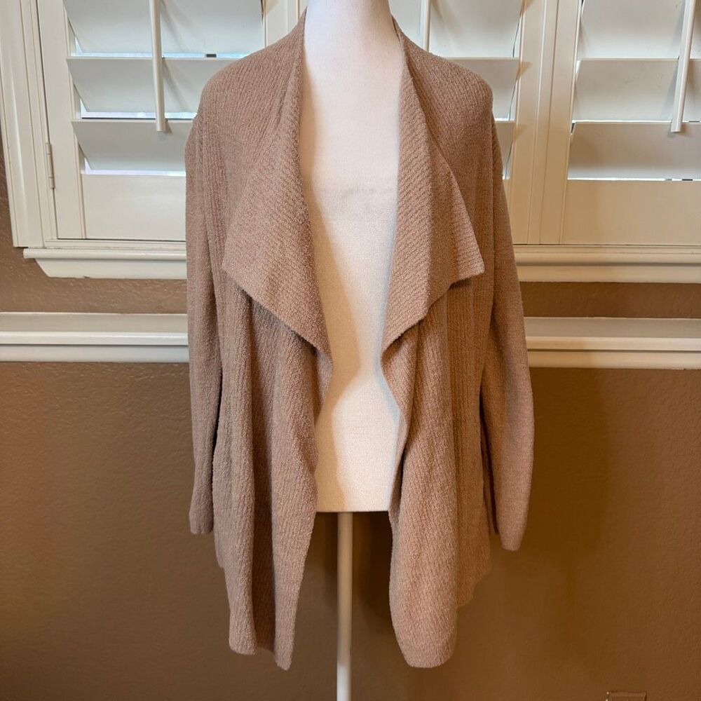 Barefoot Dreams CozyChic Lite Ribbed Cardigan Sz S/M Oversized Boho Coastal